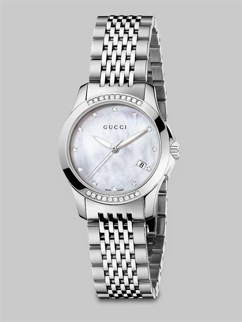 mother of pearl dial gucci 1600 watch|gucci g timeless diamond.